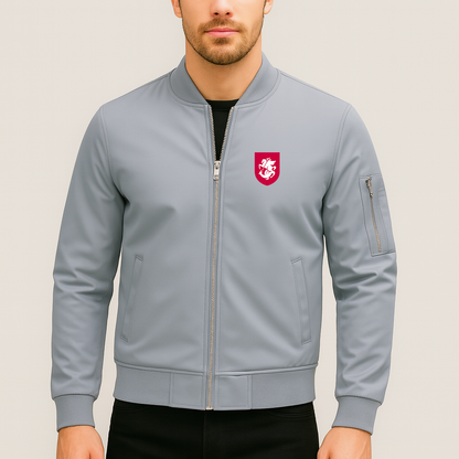 Men's Georgia National Soccer Team Lightweight Bomber Jacket - Grey