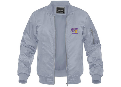 Men's Western Illinois Leathernecks Lightweight Bomber Jacket Windbreaker Softshell Varsity Jacket Coat