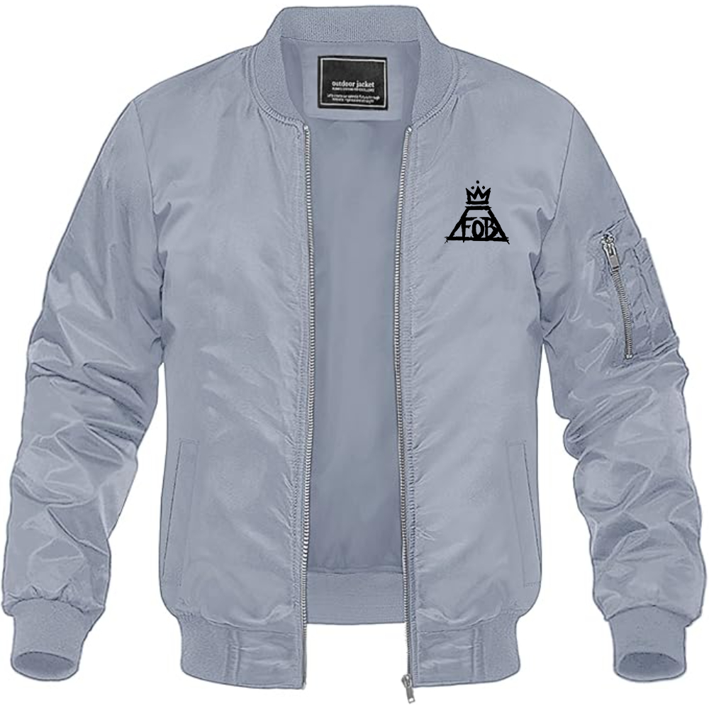 Men's Fall Out Boy Lightweight Bomber Jacket Windbreaker Softshell Varsity Jacket Coat