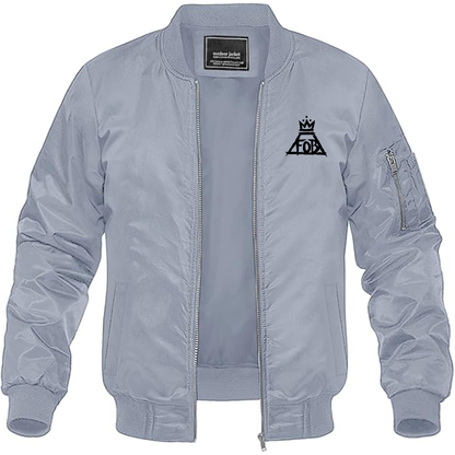 Men's Fall Out Boy Lightweight Bomber Jacket Windbreaker Softshell Varsity Jacket Coat