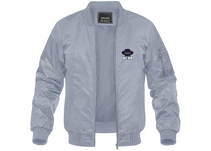 Men's UCSB Gauchos Lightweight Bomber Jacket Windbreaker Softshell Varsity Jacket Coat