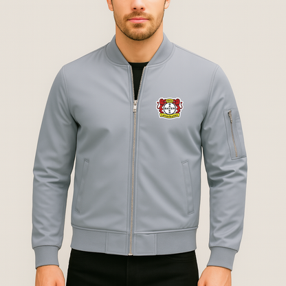 Men's Bayer Leverkusen FC Lightweight Bomber Jacket - Grey