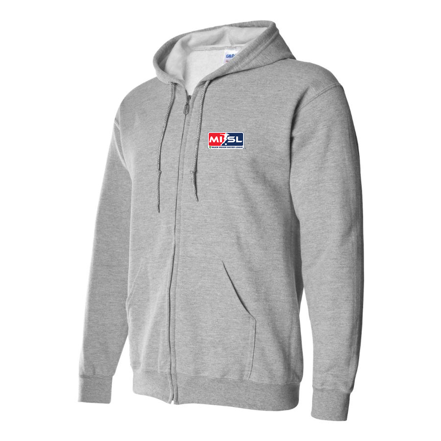 Men's Major Indoor Soccer League Logo Zipper Hoodie