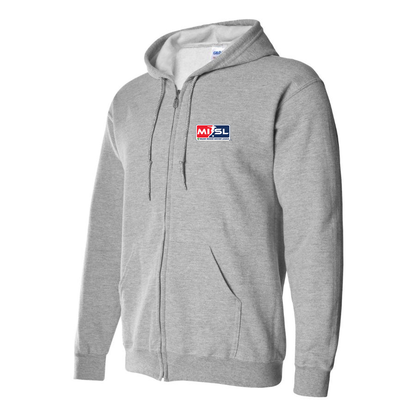 Men's Major Indoor Soccer League Logo Zipper Hoodie