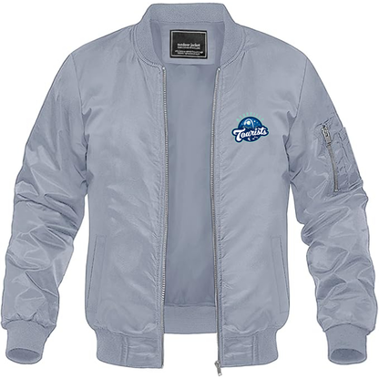 Men's Asheville Tourists Logo Lightweight Bomber Jacket Windbreaker Softshell Varsity Jacket Coat
