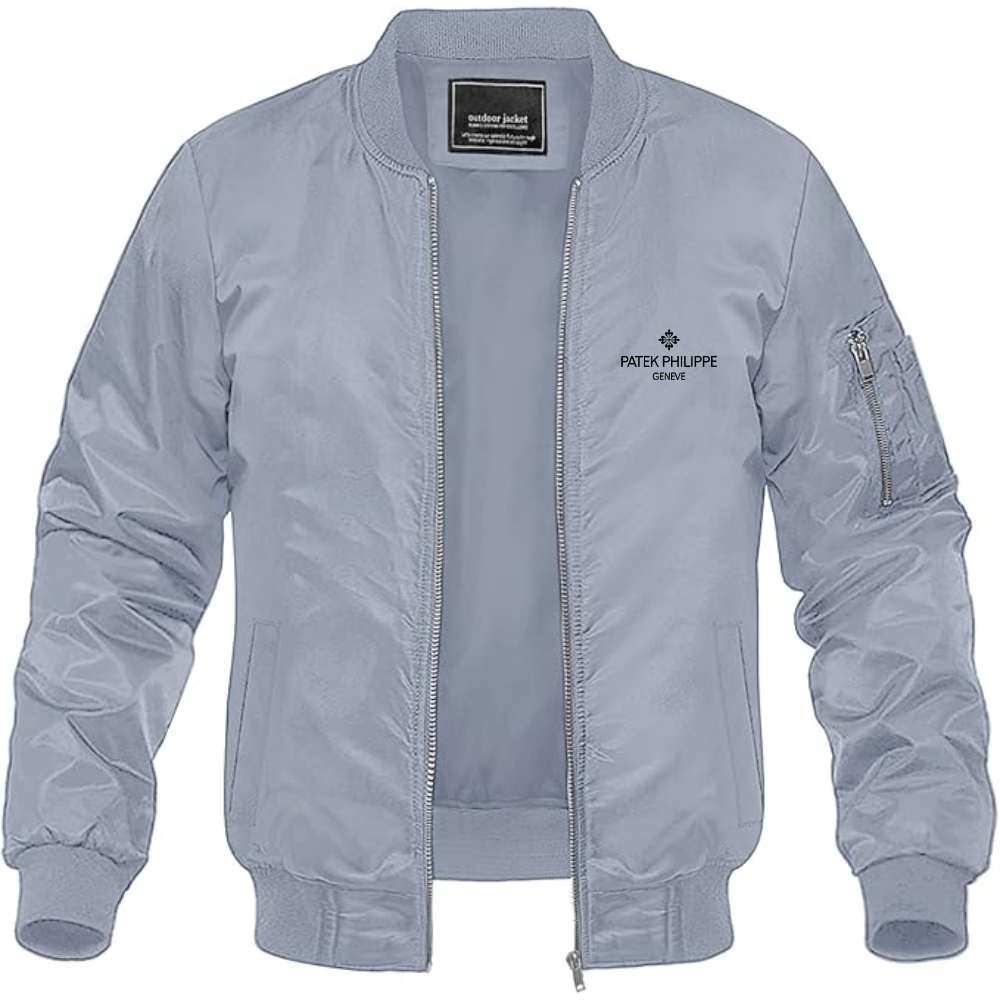 Men's Patek Philippe  Logo  Lightweight Bomber Jacket Windbreaker Softshell Varsity Jacket Coat