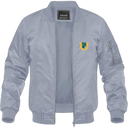 Men's San Francisco Dons Logo Lightweight Bomber Jacket Windbreaker Softshell Varsity Jacket Coat