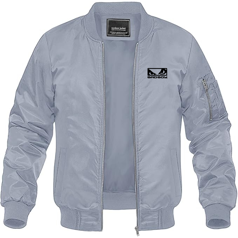 Men's Badboy Logo Lightweight Bomber Jacket Windbreaker Softshell Varsity Jacket Coat