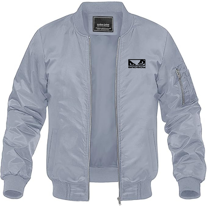 Men's Badboy Logo Lightweight Bomber Jacket Windbreaker Softshell Varsity Jacket Coat