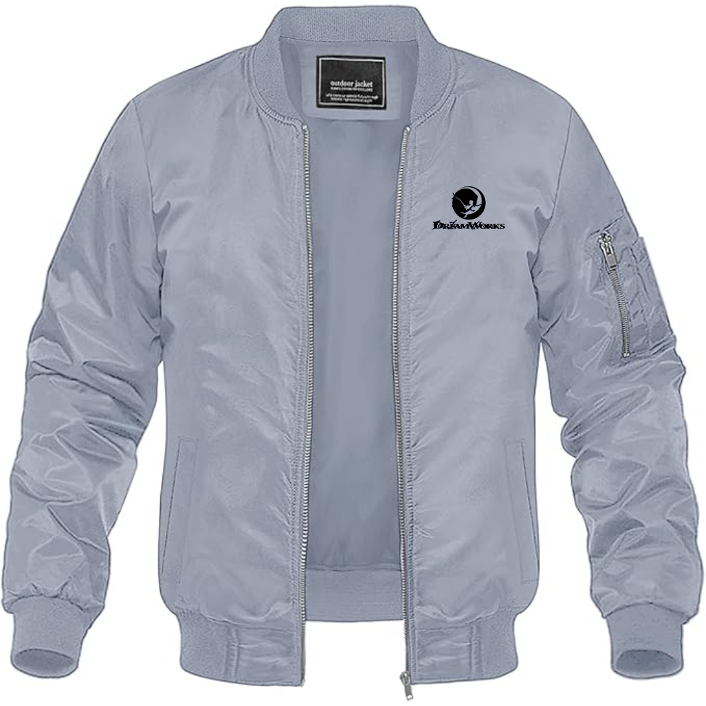 Men's  Dreamworks  Lightweight Bomber Jacket Windbreaker Softshell Varsity Jacket Coat