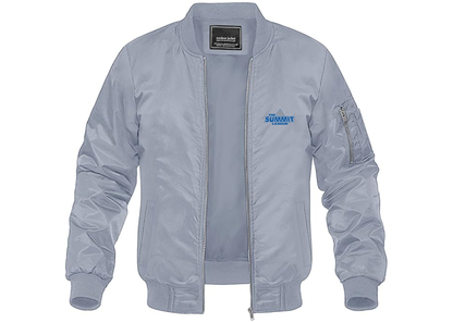 Men's The Summit League Lightweight Bomber Jacket Windbreaker Softshell Varsity Jacket Coat