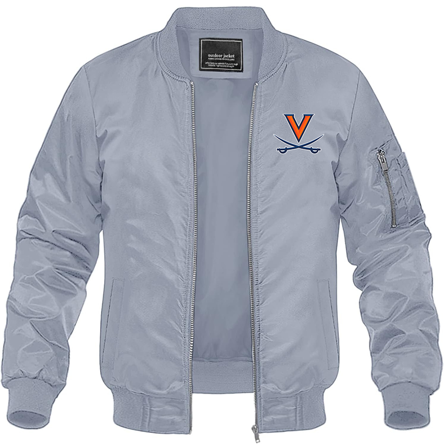 Men's Virginia Cavaliers Lightweight Bomber Jacket - Grey