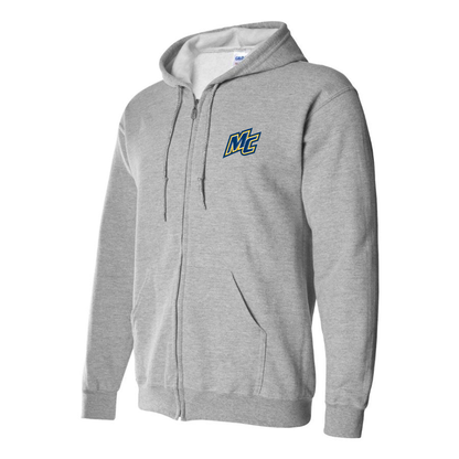 Men's Merrimack Warriors Logo Zipper Hoodie