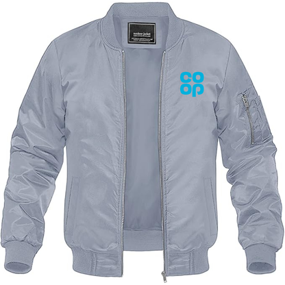 Men's CoOp Lightweight Bomber Jacket Windbreaker Softshell Varsity Jacket Coat