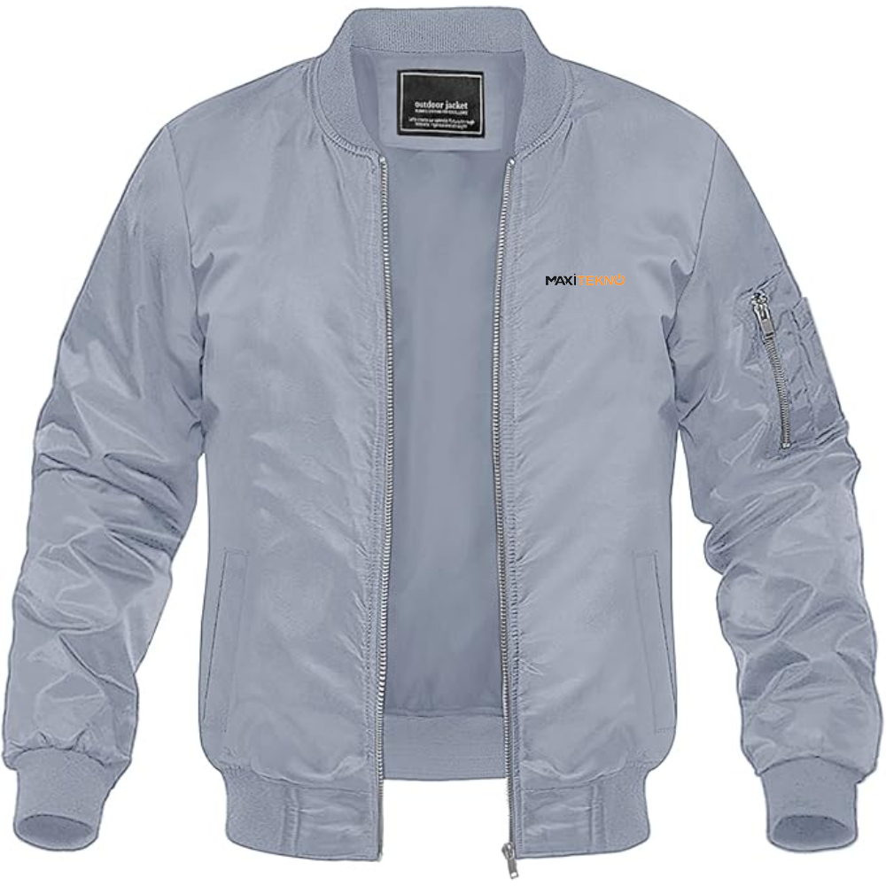 Men's Maxitekno Logo Lightweight Bomber Jacket Windbreaker Softshell Varsity Jacket Coat