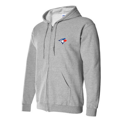 Men's Bluefield Blue Jays Logo Zipper Hoodie
