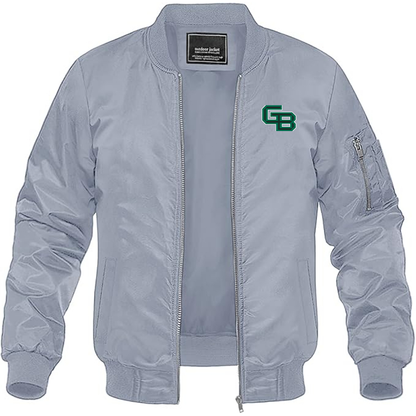Men's Wisconsin Green Bay Phoenix Lightweight Bomber Jacket - Grey