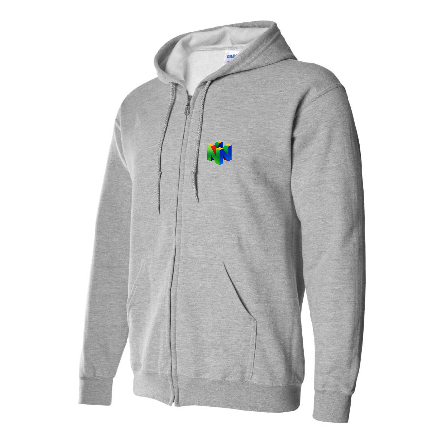 Men's    Nintendo N64   Logo Zipper Hoodie