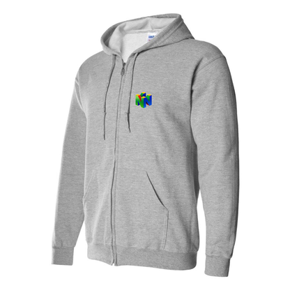 Men's    Nintendo N64   Logo Zipper Hoodie