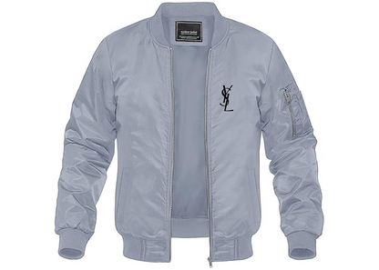 Men's YSL Lightweight Bomber Jacket Windbreaker Softshell Varsity Jacket Coat