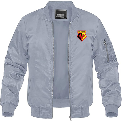 Men's Watford Soccer Lightweight Bomber Jacket - Grey
