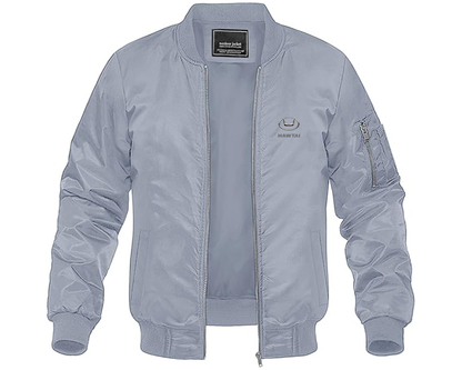 Men's Hawta Logo Lightweight Bomber Jacket Windbreaker Softshell Varsity Jacket Coat