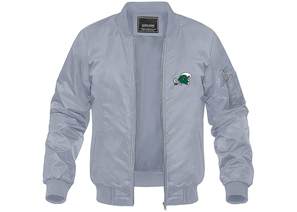 Men's Tulane Green Wave Lightweight Bomber Jacket Windbreaker Softshell Varsity Jacket Coat