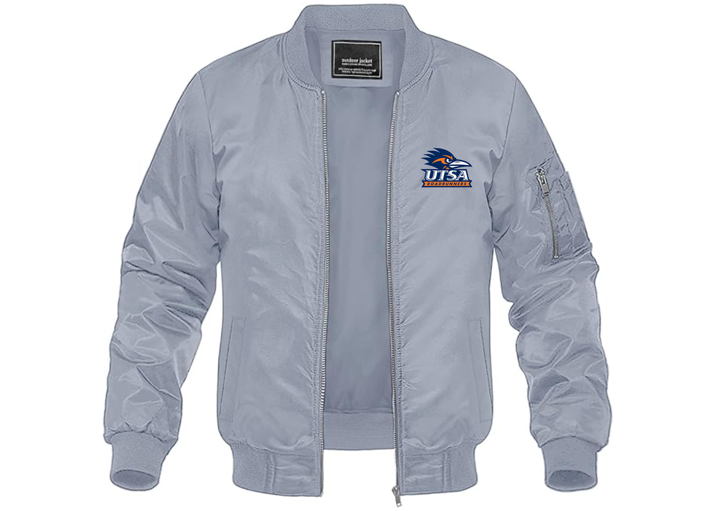 Men's Texas SA Roadrunners Lightweight Bomber Jacket Windbreaker Softshell Varsity Jacket Coat