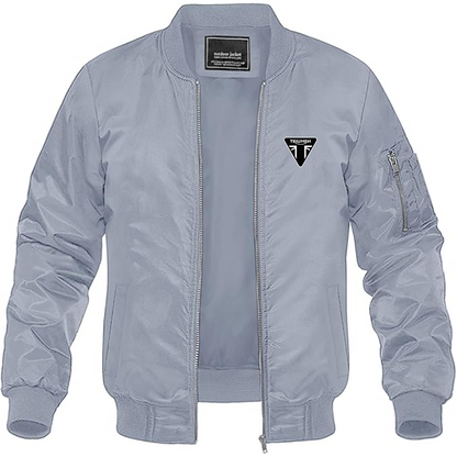 Men's Triumph Logo Lightweight Bomber Jacket Windbreaker Softshell Varsity Jacket Coat