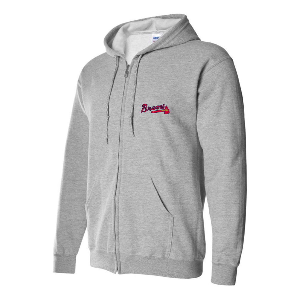 Men's Atlanta Braves Logo Zipper Hoodie
