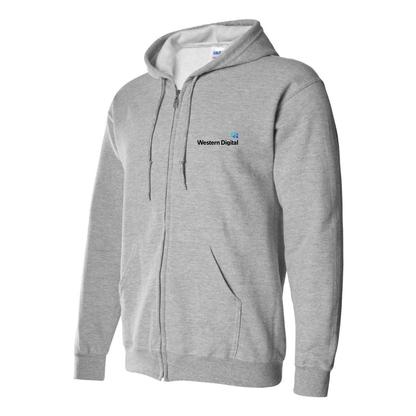 Men's Western Digital Logo Zipper Hoodie