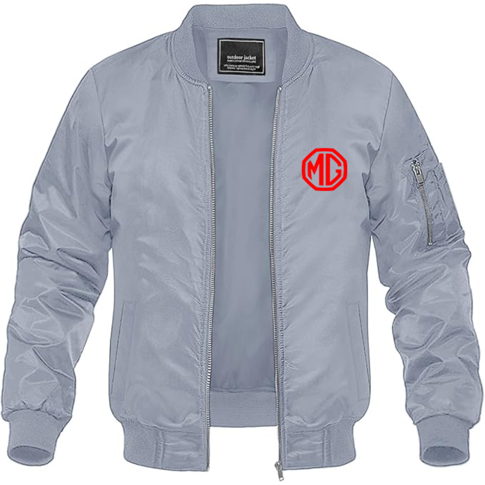 Men's MG Logo Lightweight Bomber Jacket Windbreaker Softshell Varsity Jacket Coat