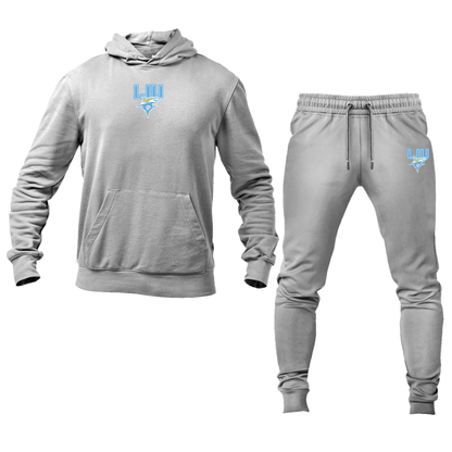Men's LIU Brooklyn Blackbirds Logo Hoodie Joggers Set