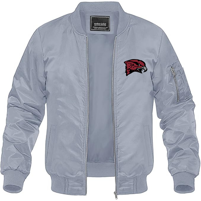 Men's Maryland Eastern Shore Hawks Logo Lightweight Bomber Jacket Windbreaker Softshell Varsity Jacket Coat