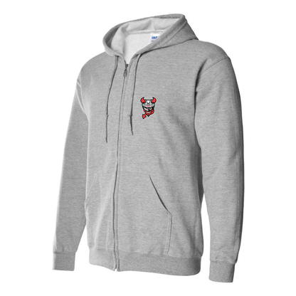 Men's Binghamton Devils Logo Zipper Hoodie