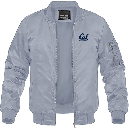 Men's California Golden Bears  Lightweight Bomber Jacket Windbreaker Softshell Varsity Jacket Coat