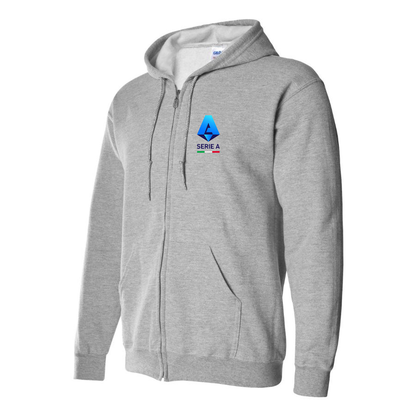 Men's Italian Serie A Logo Zipper Hoodie