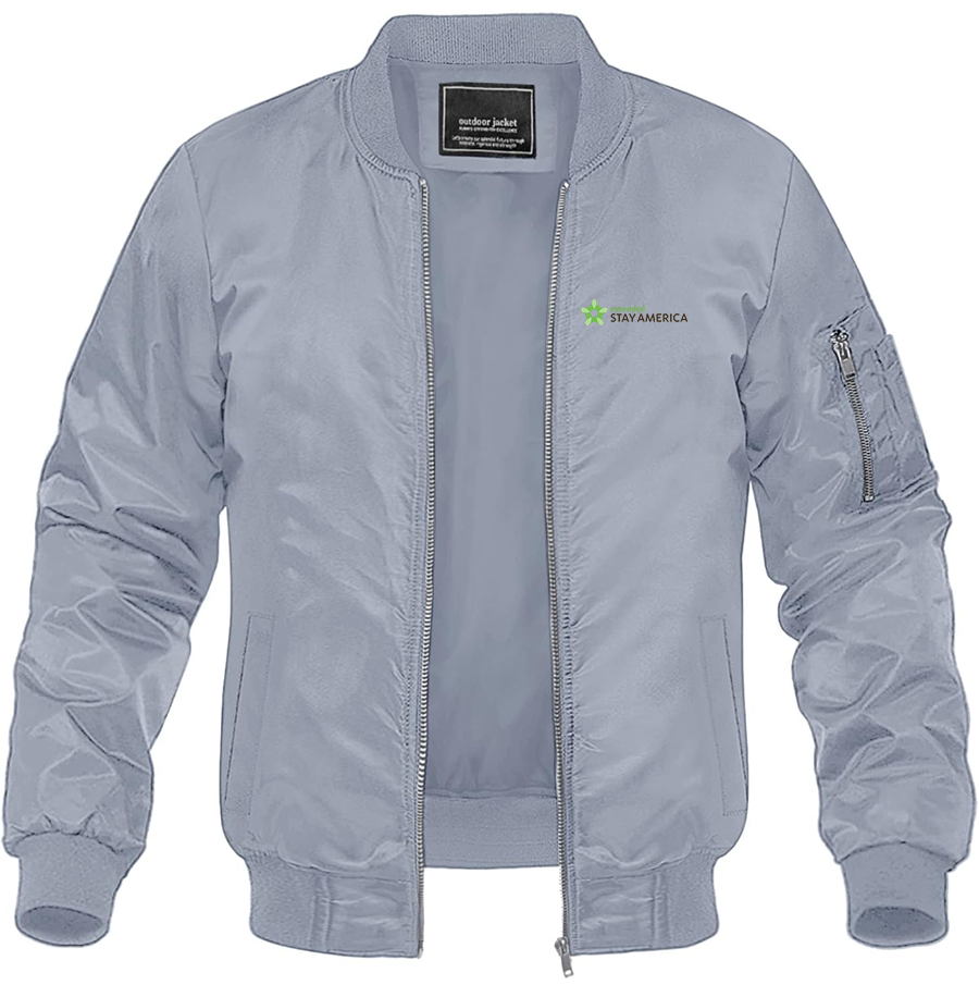 Men's Extended Stay America Lightweight Bomber Jacket - Grey