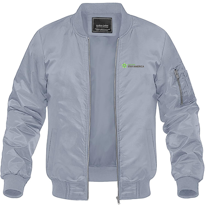Men's Extended Stay America Lightweight Bomber Jacket - Grey