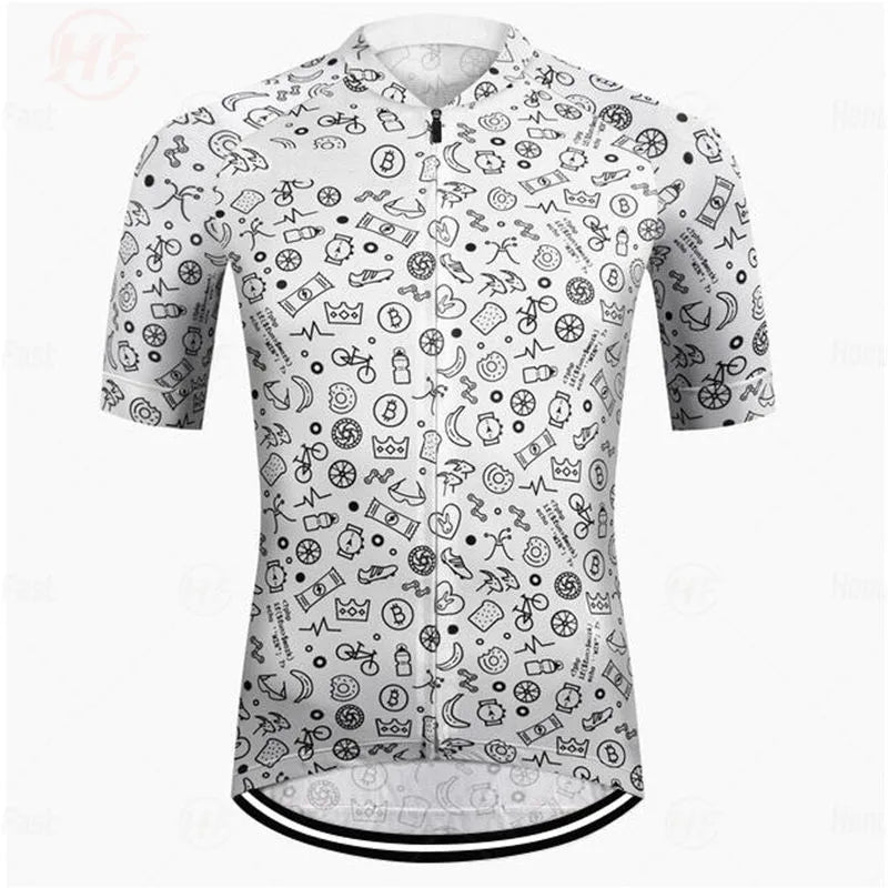 Men's Short Sleeve Cycling Jersey with Full Zipper, Breathable Mesh Panels, and Reflective Detailing for Enhanced Visibility