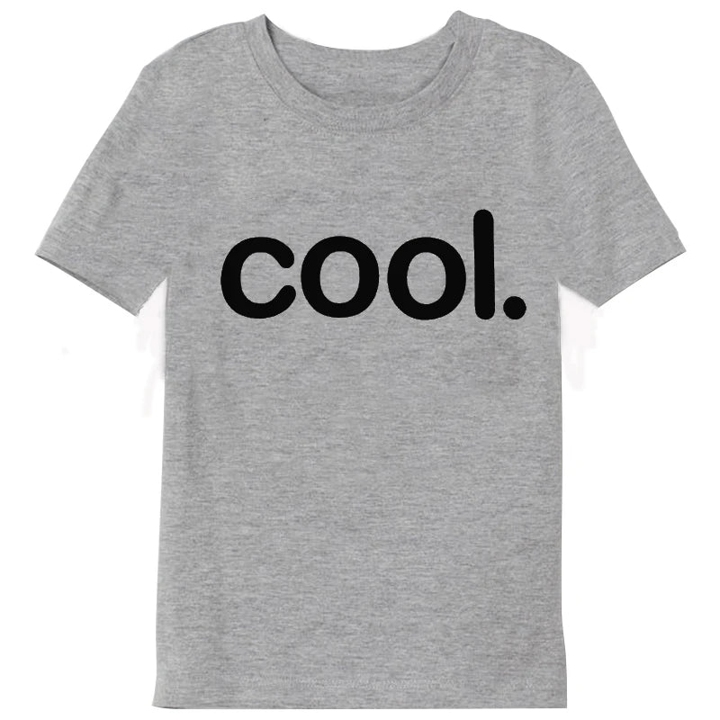 Trendy Kids' T-Shirt with Bold 'Cool' Print and Comfortable Fit.