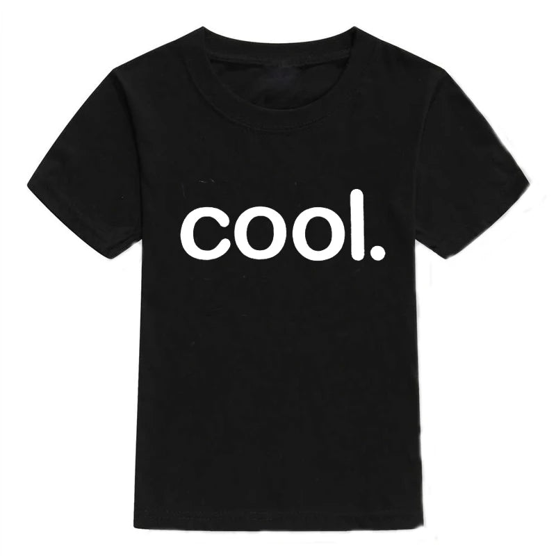 Trendy Kids' T-Shirt with Bold 'Cool' Print and Comfortable Fit.