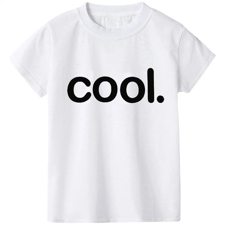 Trendy Kids' T-Shirt with Bold 'Cool' Print and Comfortable Fit.