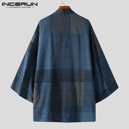 Men's Loose-Fit Kimono Cardigan with Open Front and Deep Pockets for a Contemporary, Relaxed Style