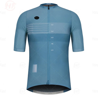 Men's Short Sleeve Cycling Jersey with Full Zipper, Breathable Mesh Panels, and Reflective Detailing for Enhanced Visibility