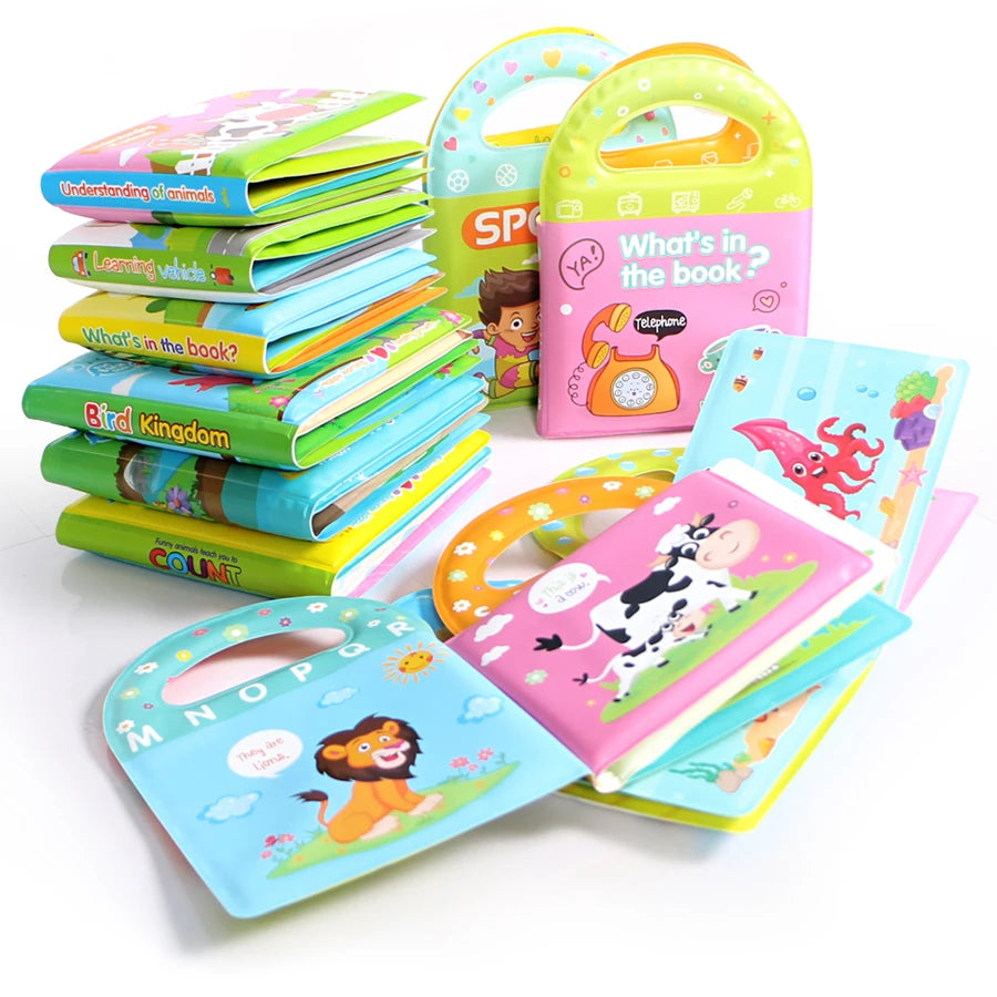 Set of Educational Soft Baby Books with Handle, Waterproof and Durable Early Learning Toys for Infants and Toddlers