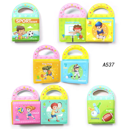 Set of Educational Soft Baby Books with Handle, Waterproof and Durable Early Learning Toys for Infants and Toddlers