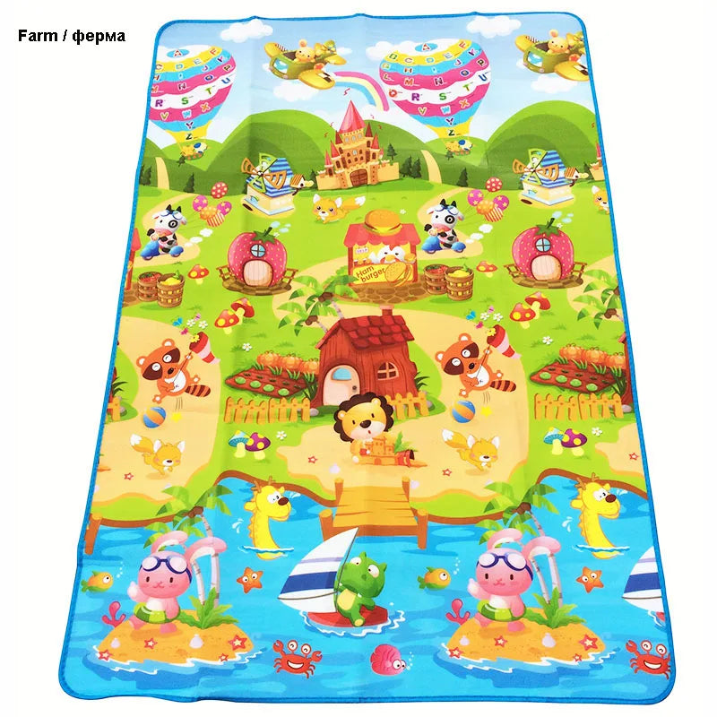 Vibrant Play Mat for Children – Ideal for Interactive and Educational Fun, Perfect for Indoor and Outdoor Use, Featuring Adorable Animal and Nature Scenes