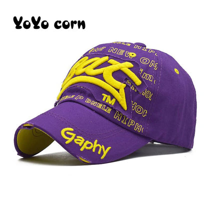 Stylish Embroidered Hip Hop Baseball Cap with Unique Graffiti Design and Adjustable Strap