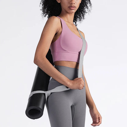 Women's High-Waisted Yoga Set with Strappy Back Sports Bra and Full-Length Leggings for Workout and Fitness